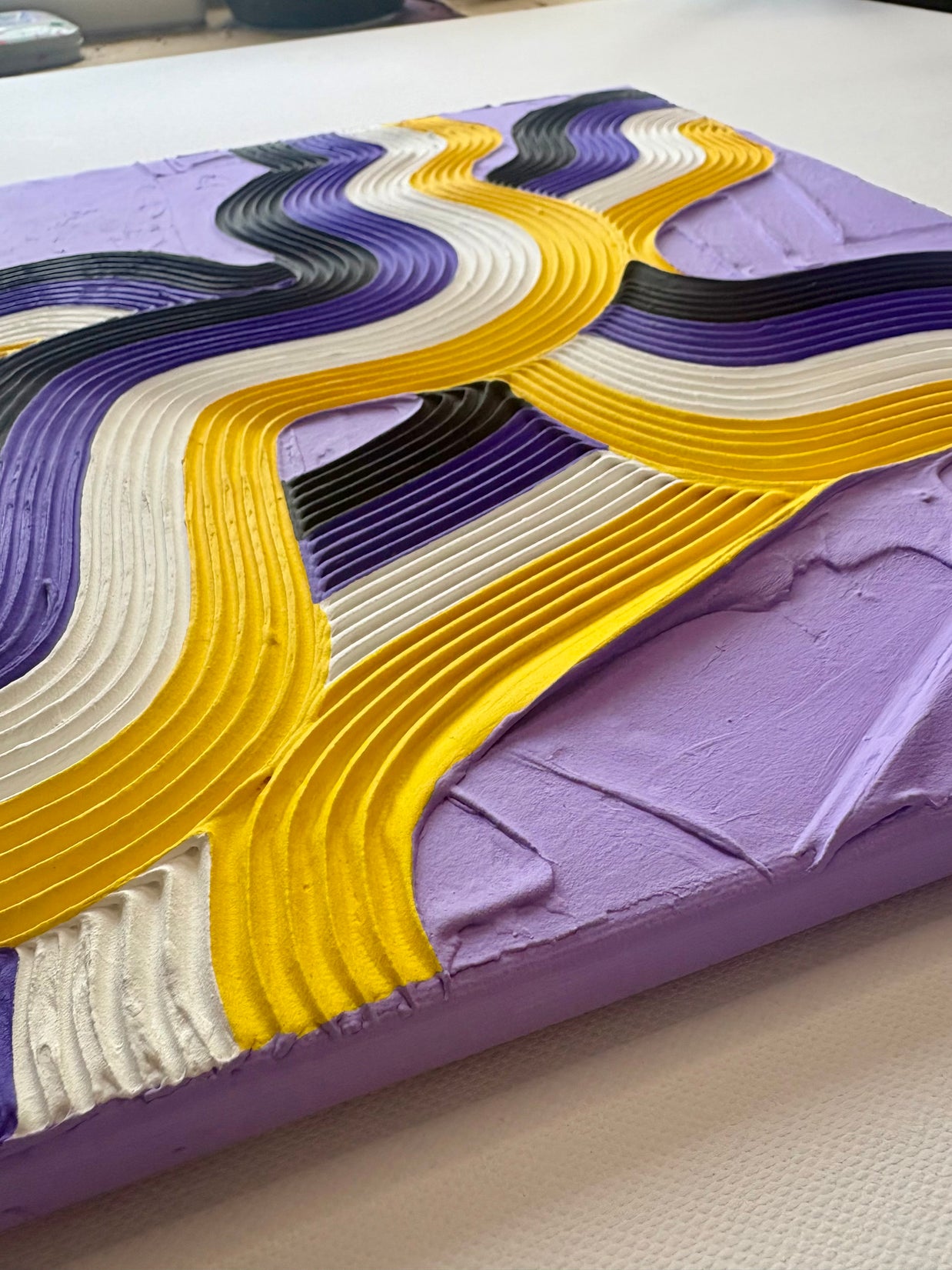 Non-Binary Pride Textured Painting