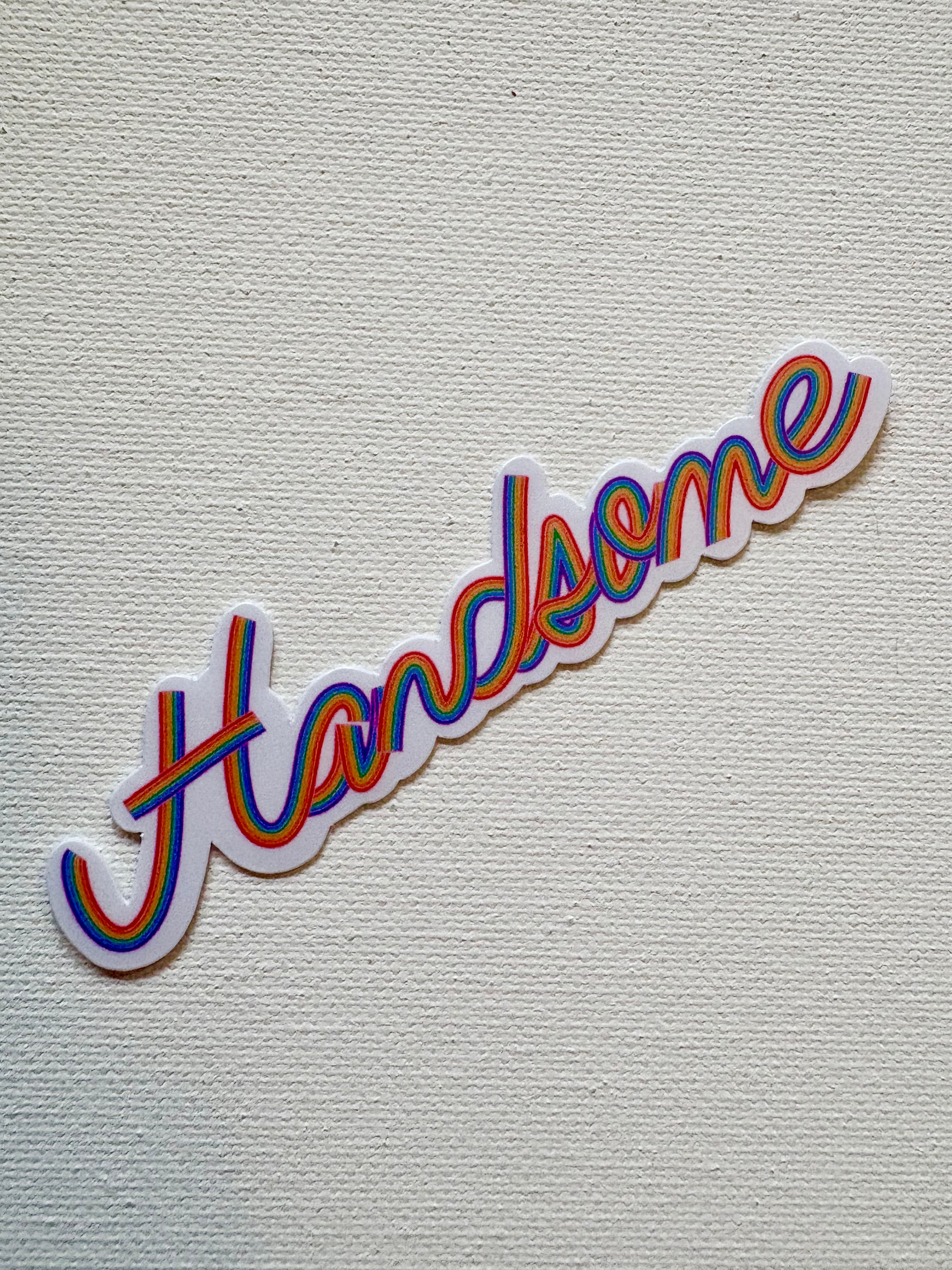 Handsome Rainbow Sticker