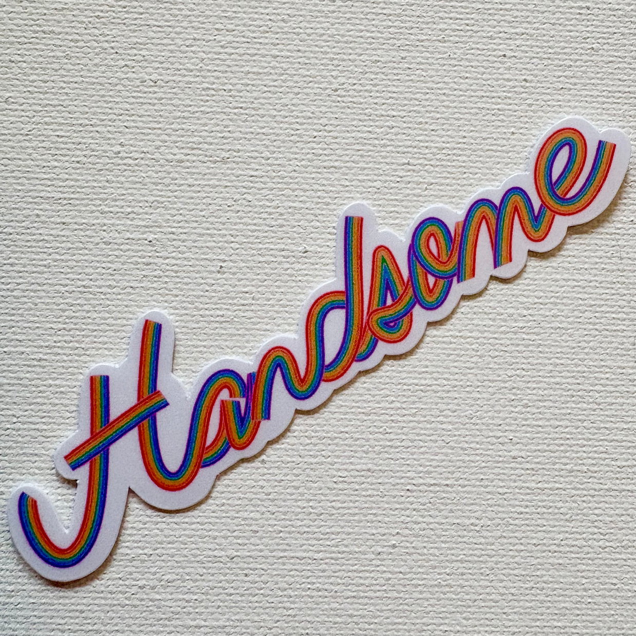 Handsome Rainbow Sticker