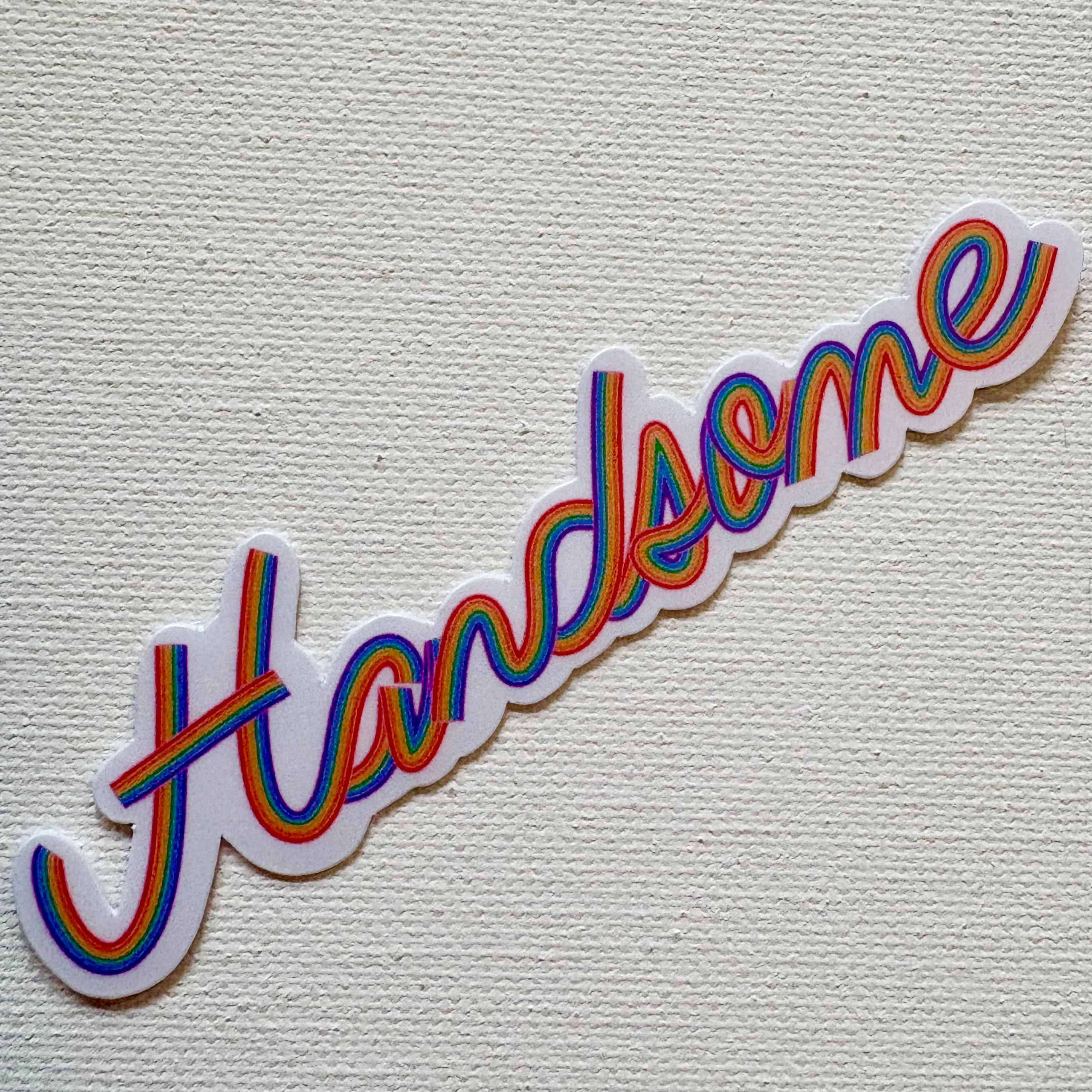 Handsome Rainbow Sticker