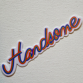 Handsome Rainbow Sticker