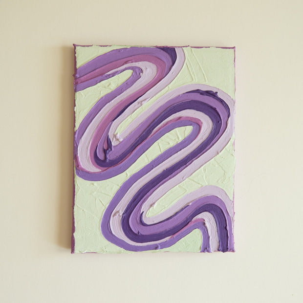 Groovy Textured Wall Art, Colorful Plaster Art on Canvas (8x10 in)