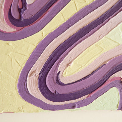 Groovy Textured Wall Art, Colorful Plaster Art on Canvas (8x10 in)