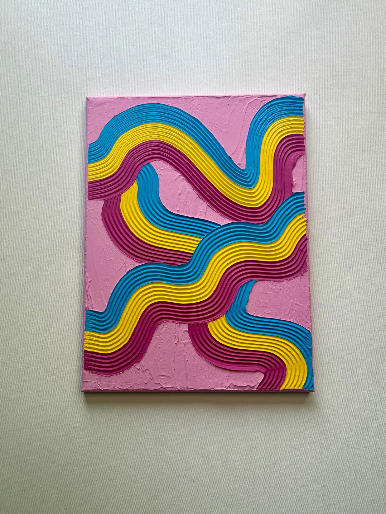 Pansexual Pride Textured Painting