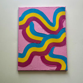 Pansexual Pride Textured Painting