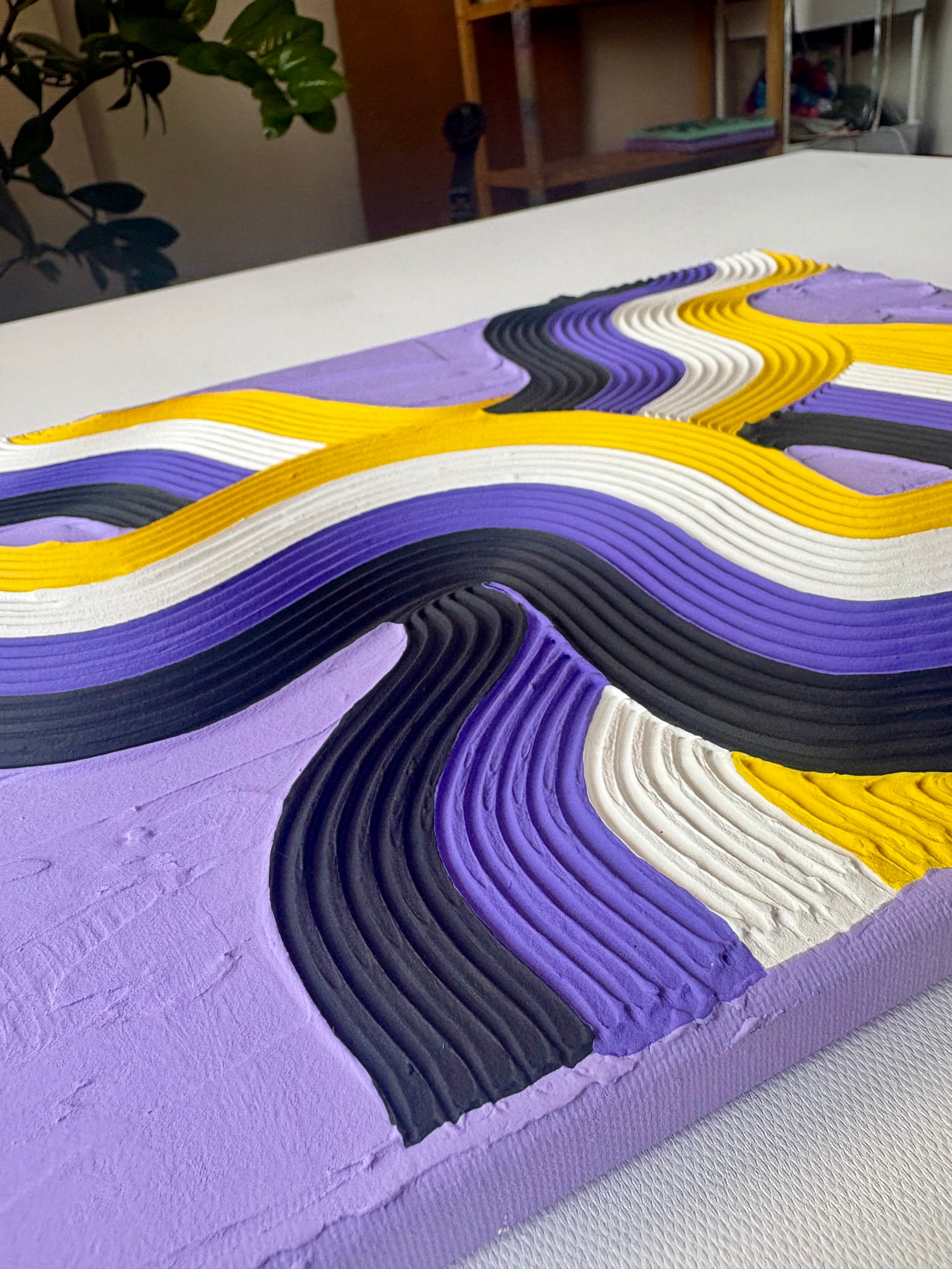 Non-Binary Pride Textured Painting