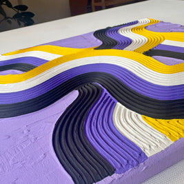Non-Binary Pride Textured Painting
