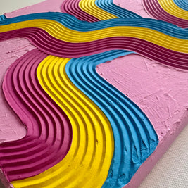 Pansexual Pride Textured Painting