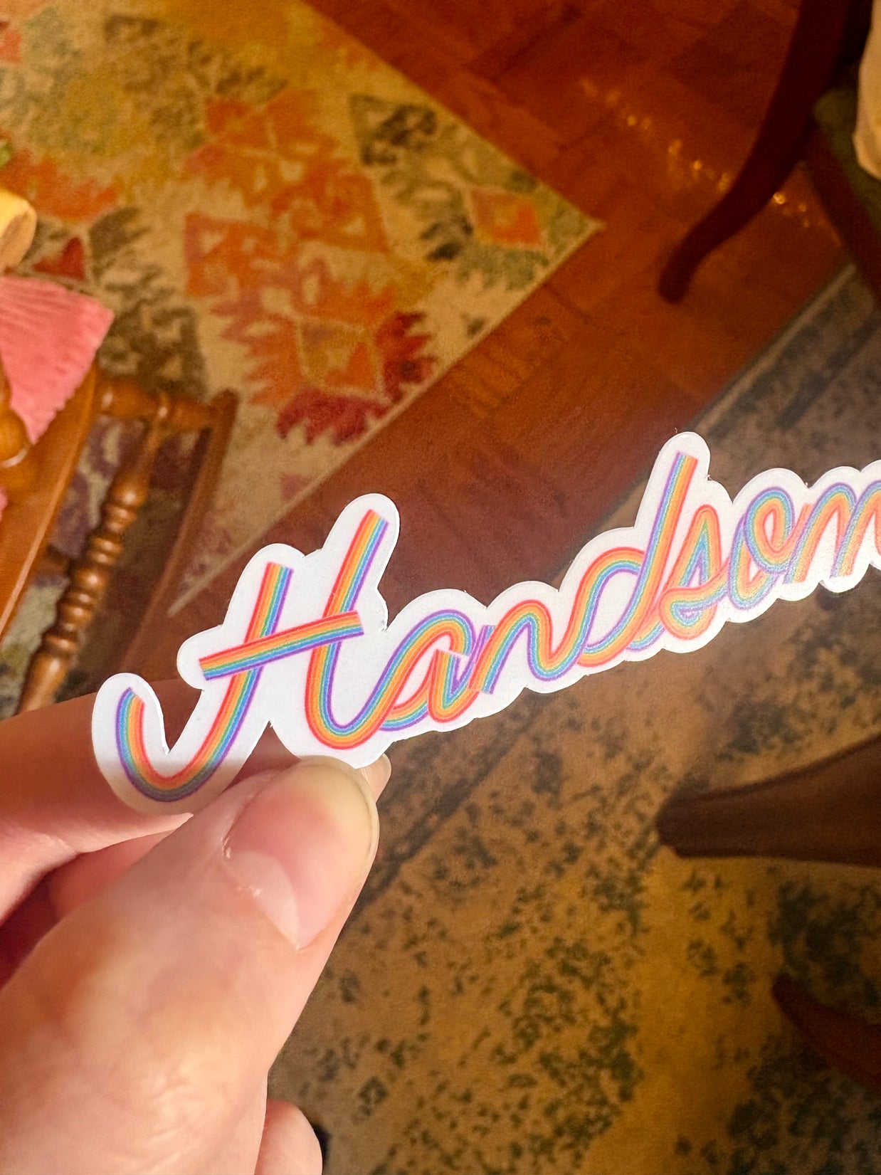 Handsome Rainbow Sticker