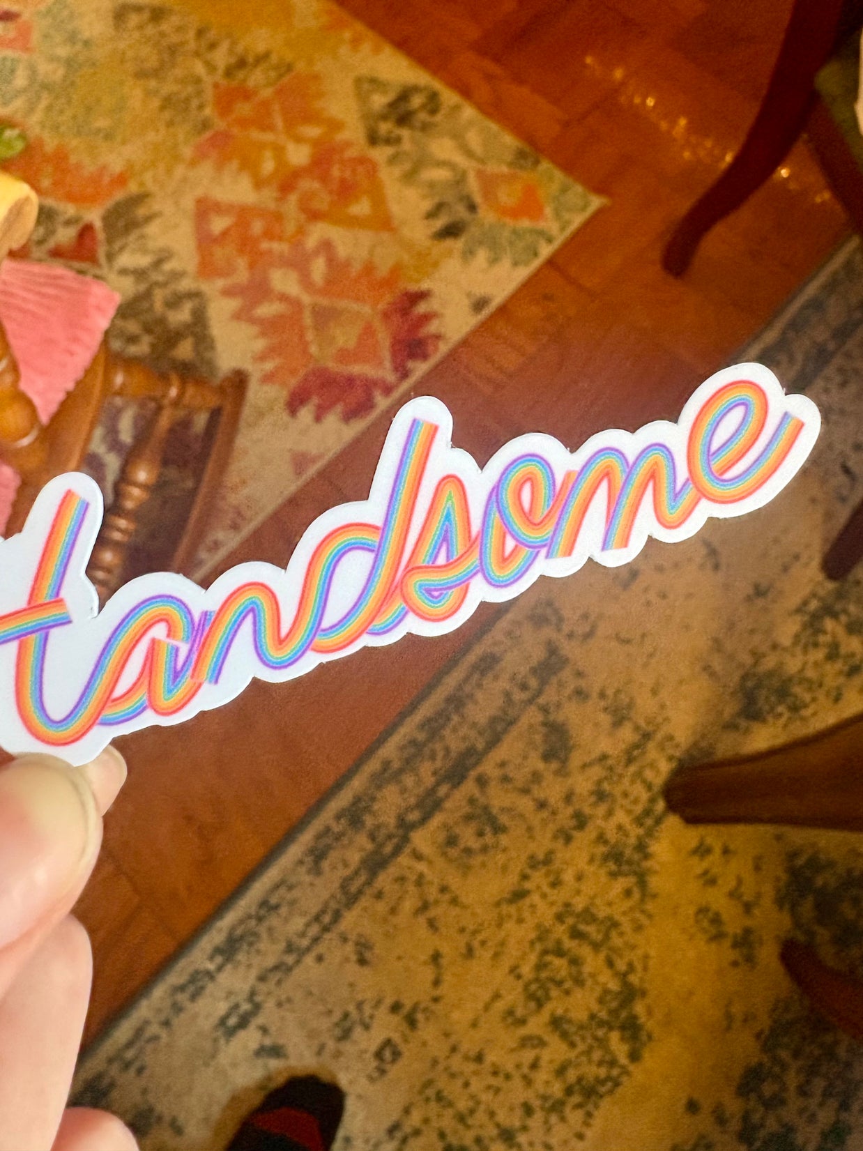 Handsome Rainbow Sticker