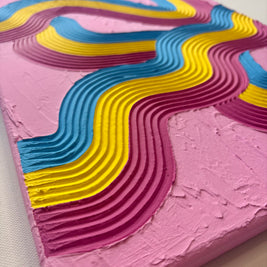 Pansexual Pride Textured Painting