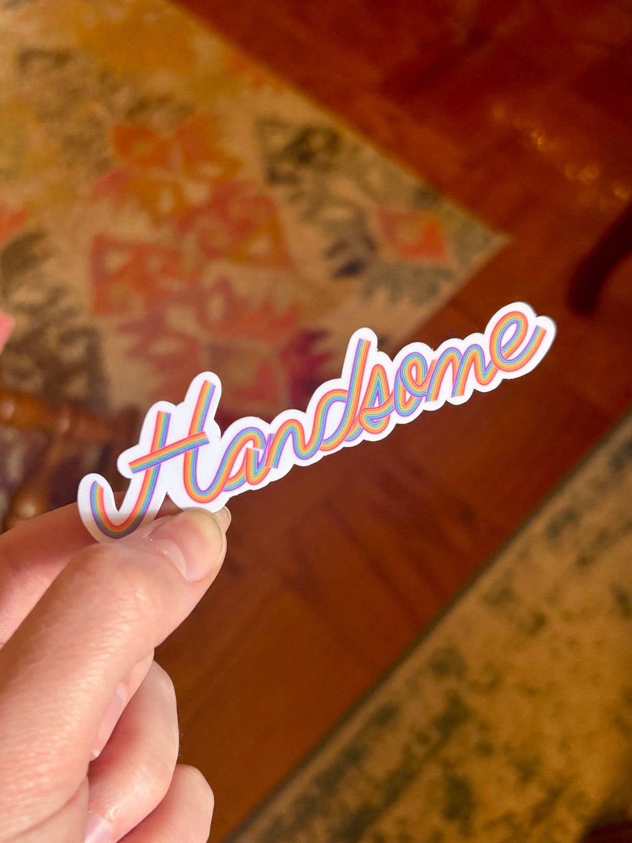 Handsome Rainbow Sticker