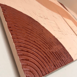 Textured Boho Wall Art: Abstract Acrylic Painting on Pair of Canvases (24x36 in each)