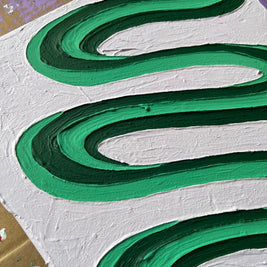 Groovy Textured Wall Art, Colorful Plaster Art on Canvas (9x12 in)