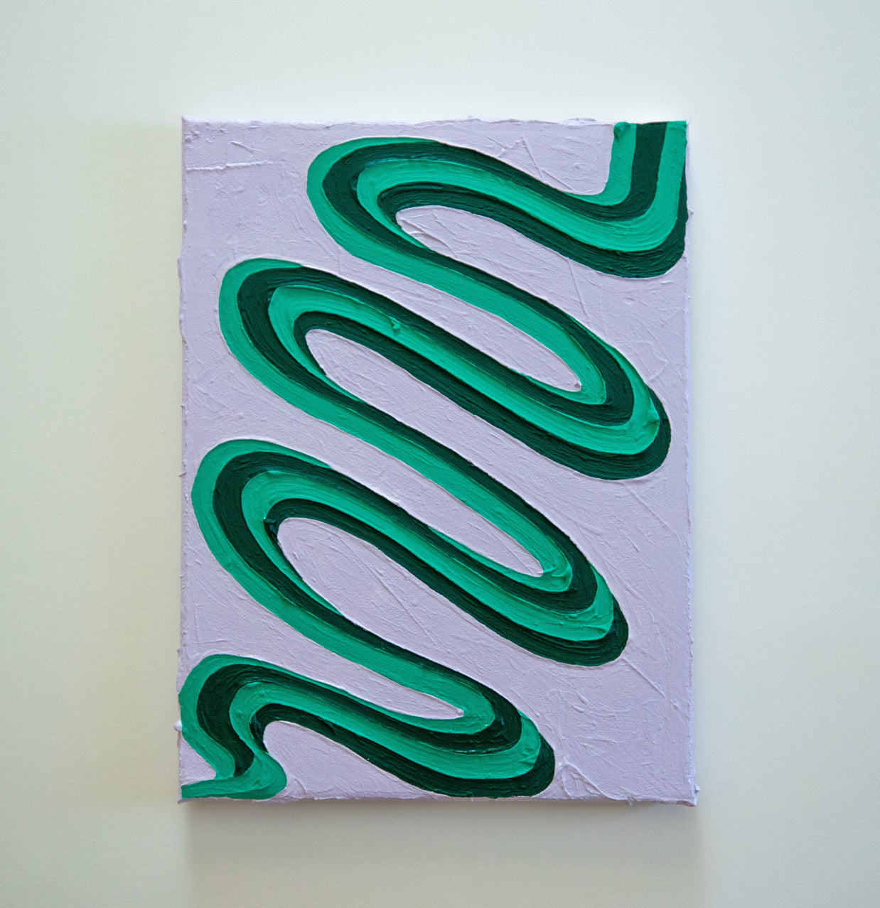 Groovy Textured Wall Art, Colorful Plaster Art on Canvas (9x12 in)