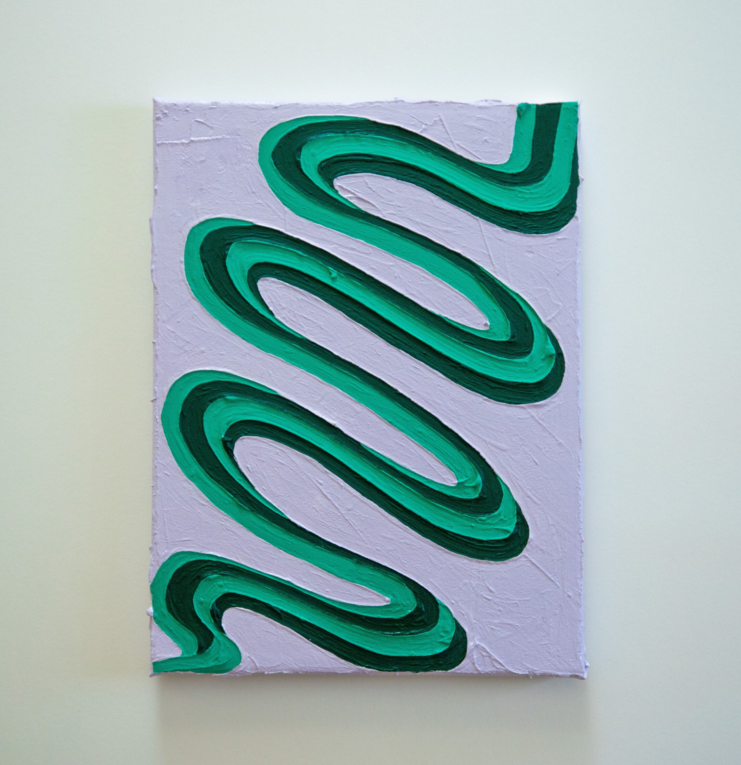 Groovy Textured Wall Art, Colorful Plaster Art on Canvas (9x12 in)