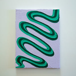Groovy Textured Wall Art, Colorful Plaster Art on Canvas (9x12 in)