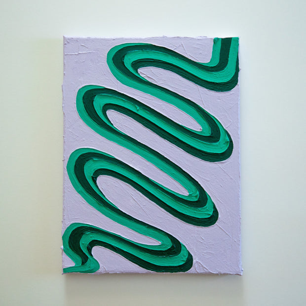 Groovy Textured Wall Art, Colorful Plaster Art on Canvas (9x12 in)