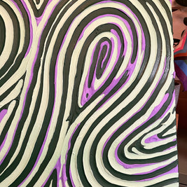 Groovy Green Textured Painting (18x24 in)
