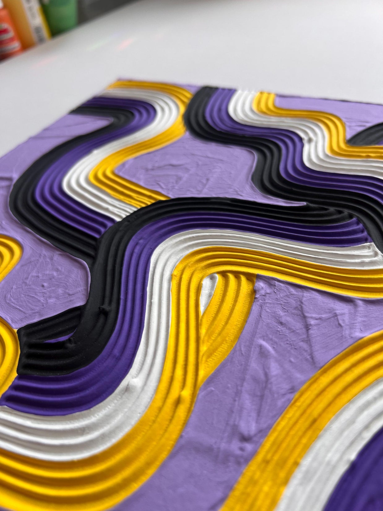 Non-Binary Pride Textured Painting