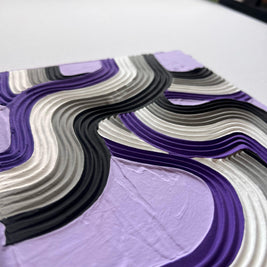 Asexual Pride Textured Wall Art, Colorful Plaster Art on Canvas (8x10 in)