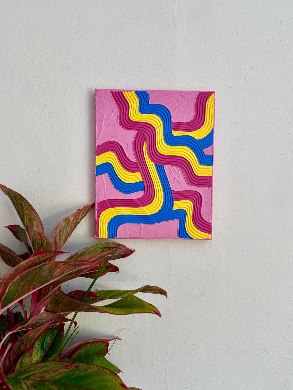 Pansexual Pride Textured Painting