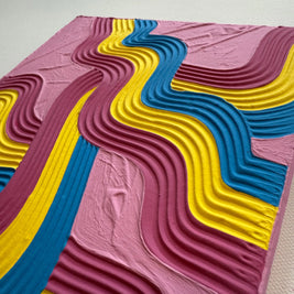 Pansexual Pride Textured Painting