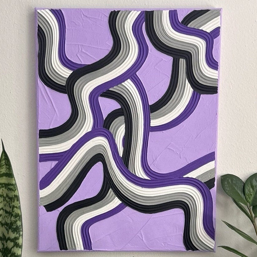 Asexual Pride Textured Painting