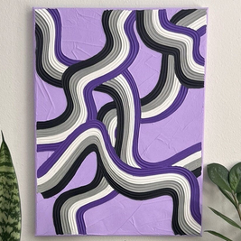 Asexual Pride Textured Painting
