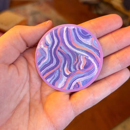 Small Funky Sticker, Waterproof Durable Circle Laptop or Water Bottle Decal