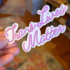 Trans Lives Matter Sticker, Waterproof Durable LGBTQIA+ Pride Laptop or Water Bottle Decal