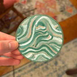 Large Funky Sticker, Waterproof Durable Circle Laptop or Water Bottle Decal