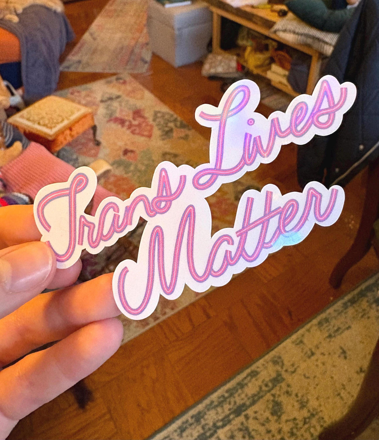 Trans Lives Matter Sticker, Waterproof Durable LGBTQIA+ Pride Laptop or Water Bottle Decal