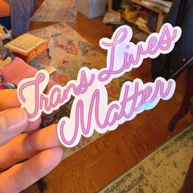 Trans Lives Matter Sticker, Waterproof Durable LGBTQIA+ Pride Laptop or Water Bottle Decal