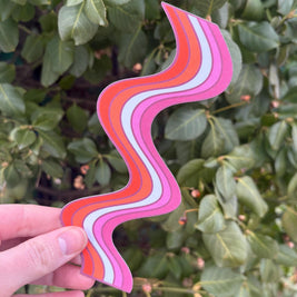 Lesbian Wavy Double-Sided Bookmark, Queer Art, Pride Gift