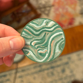 Small Funky Sticker, Waterproof Durable Circle Laptop or Water Bottle Decal