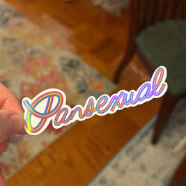 Pansexual Pride Sticker, Waterproof Durable LGBTQIA+ Pride Laptop or Water Bottle Decal
