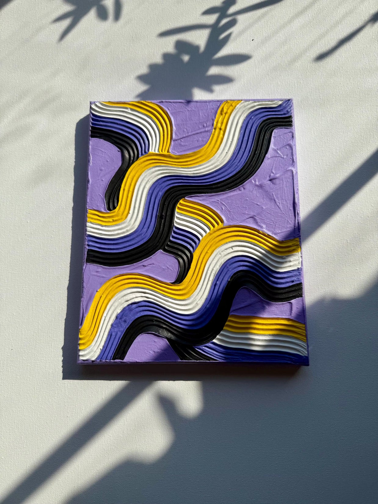 Non-Binary Pride Textured Painting
