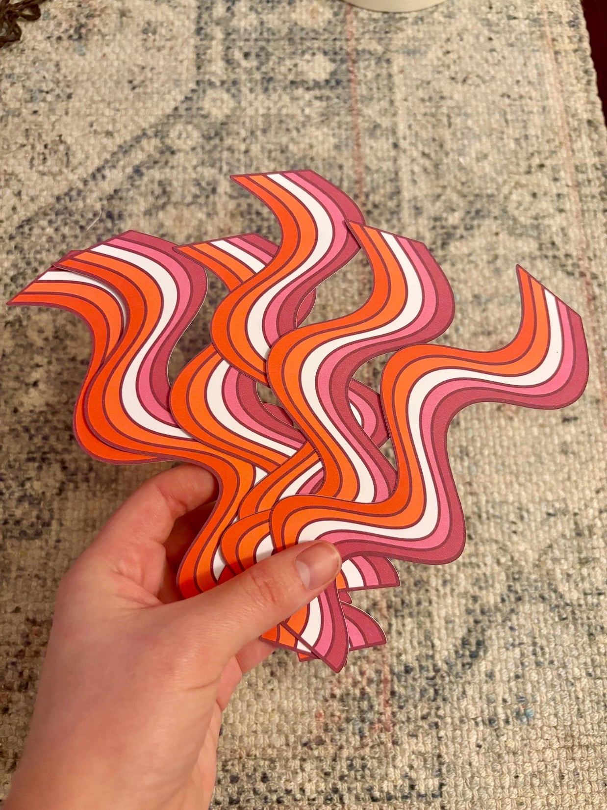 Lesbian Wavy Double-Sided Bookmark, Queer Art, Pride Gift