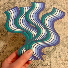 Gay MLM Wavy Double-Sided Bookmark, Queer Art, Pride Gift