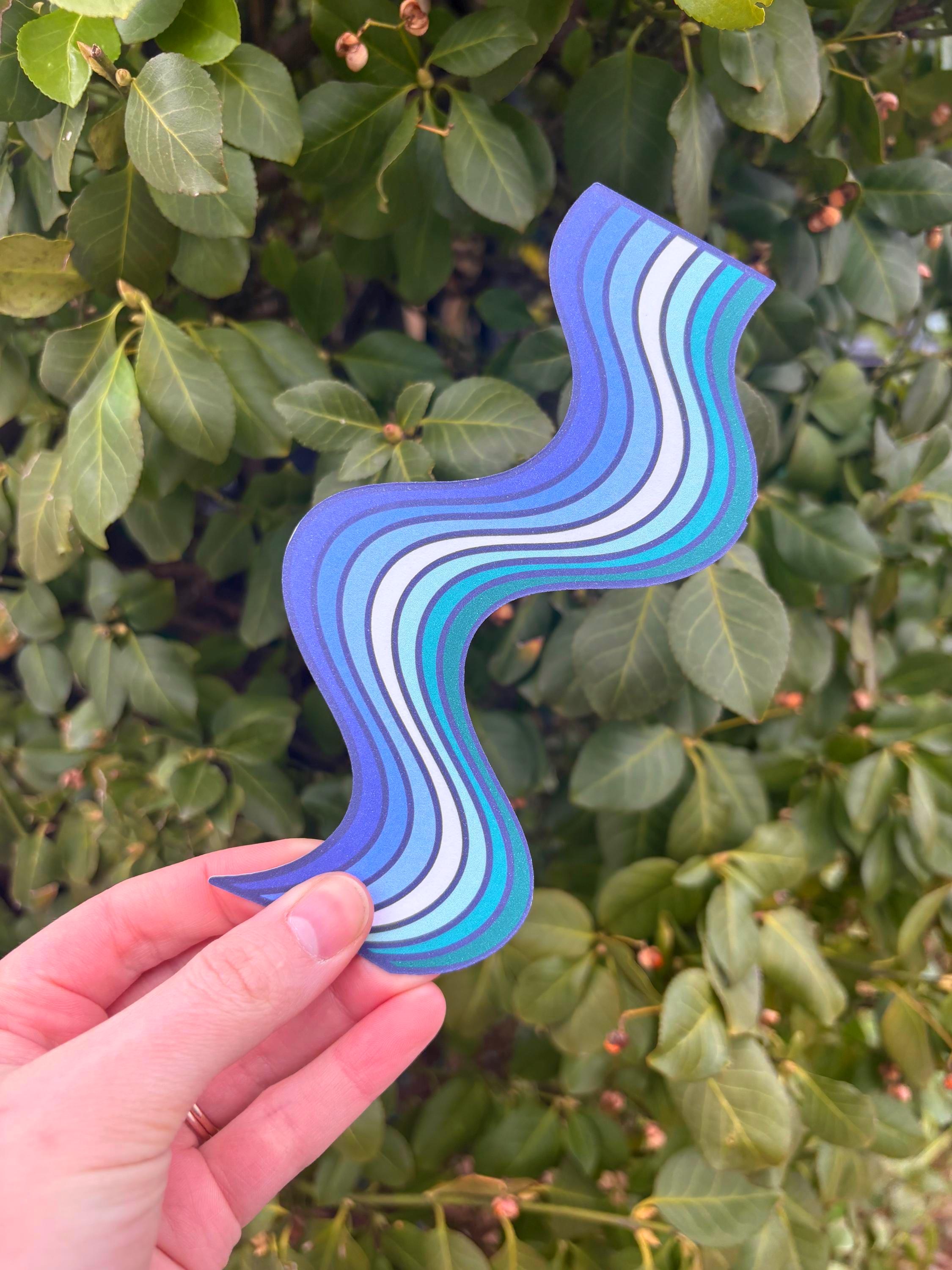 Gay MLM Wavy Double-Sided Bookmark, Queer Art, Pride Gift