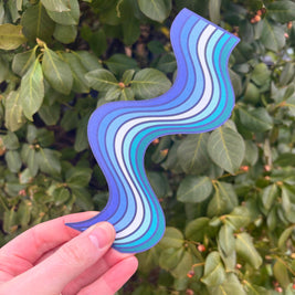 Gay MLM Wavy Double-Sided Bookmark, Queer Art, Pride Gift