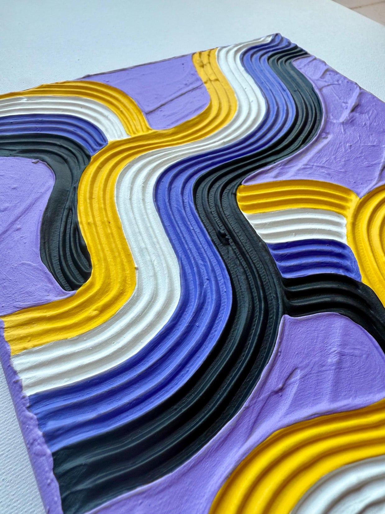 Non-Binary Pride Textured Painting