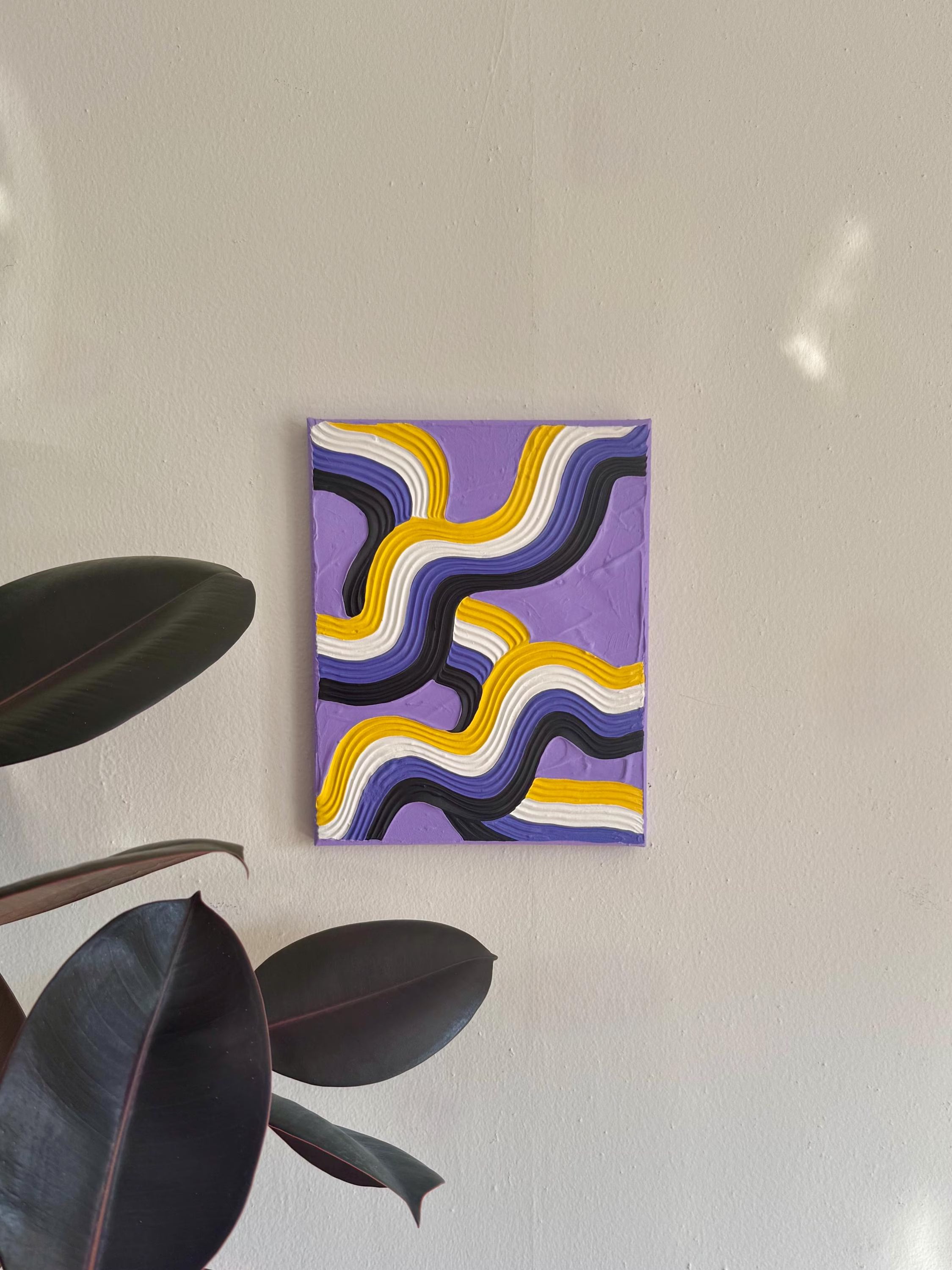 Non-Binary Pride Textured Painting