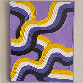 Non-Binary Pride Textured Painting