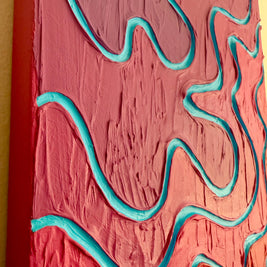 Groovy Ombré Textured Large Painting (12x24 in)