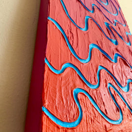 Groovy Ombré Textured Large Painting (12x24 in)