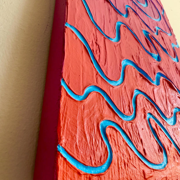 Groovy Ombré Textured Large Painting (12x24 in)