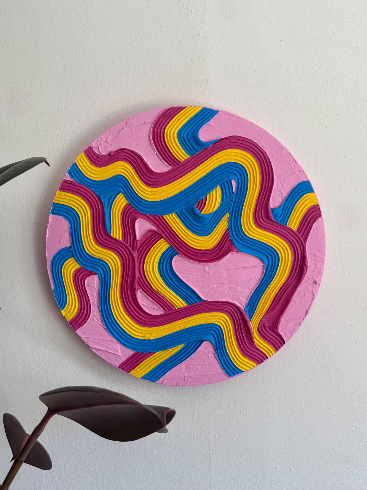 Pansexual Pride Textured Painting