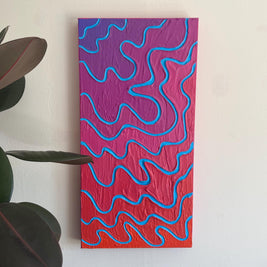 Groovy Ombré Textured Large Painting (12x24 in)